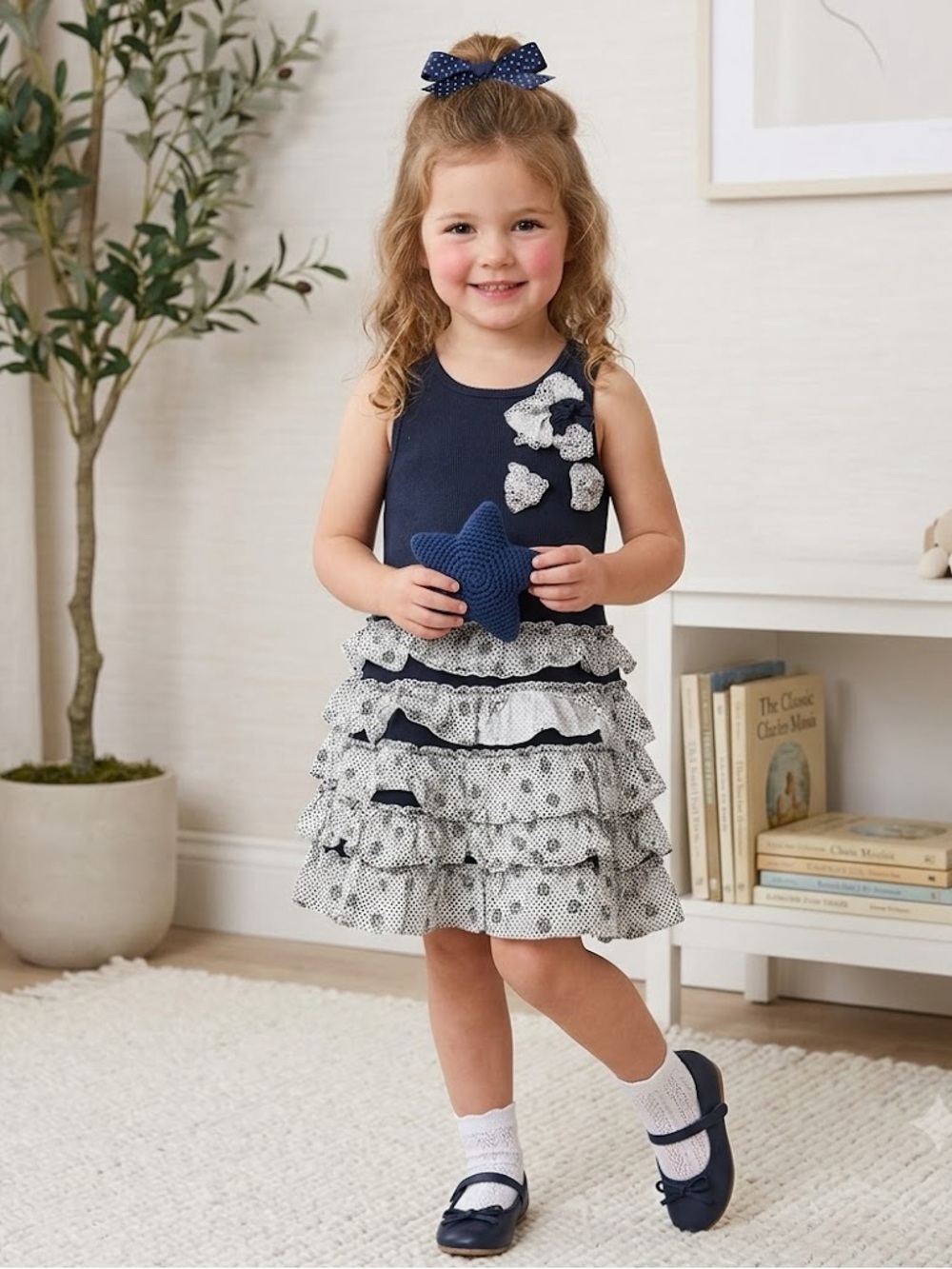 Halabaloo girls ruffle dress